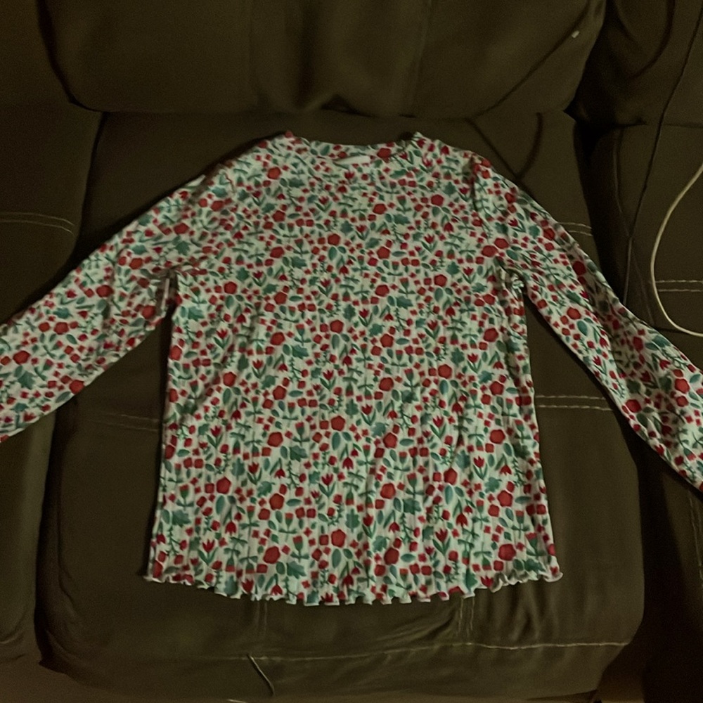 Floral pattern for kids long sleeve shirt.